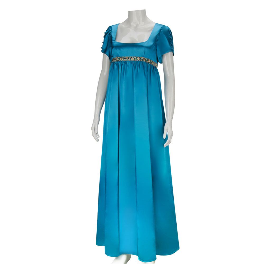 Kate Bridgerton Costume Bridgerton Season 2 Blue Green Cosplay Dress-Takerlama