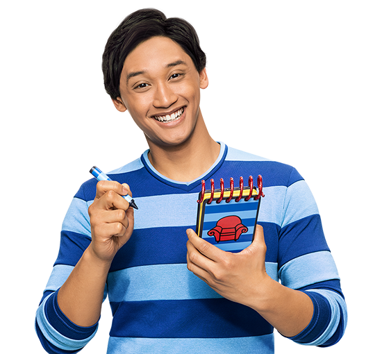 Josh Blue Striped Shirt Blue's Clues & You Cosplay Costume In Stock-Takerlama