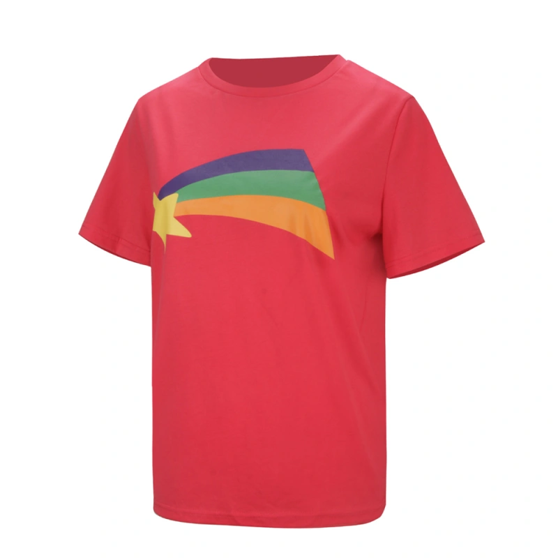 Mabel Pines Fitted T-Shirt Gravity Falls Shooting Star Pink Costume Adult
