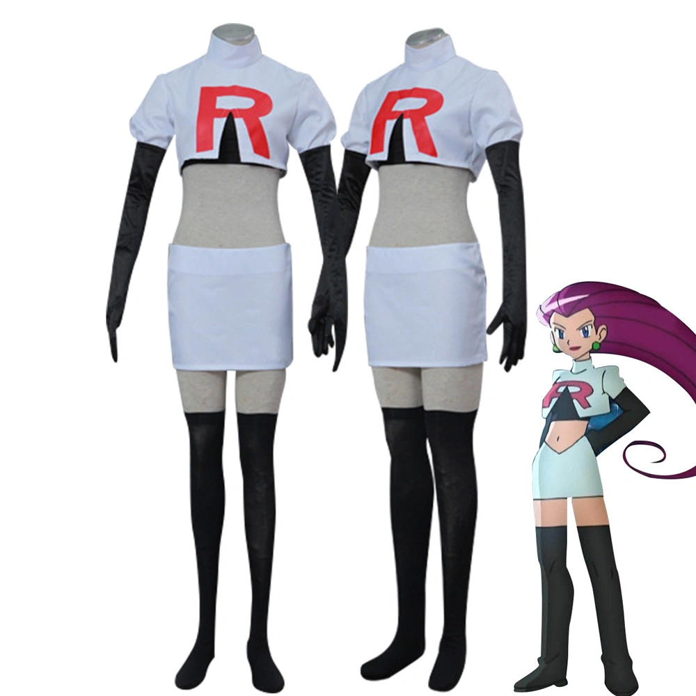 Jessie Jessica James Cosplay Costume Team Rocket Anime Party Outfits Takerlama Jessie Jessica James Cosplay Costume Team Rocket Anime Party Outfits Takerlama