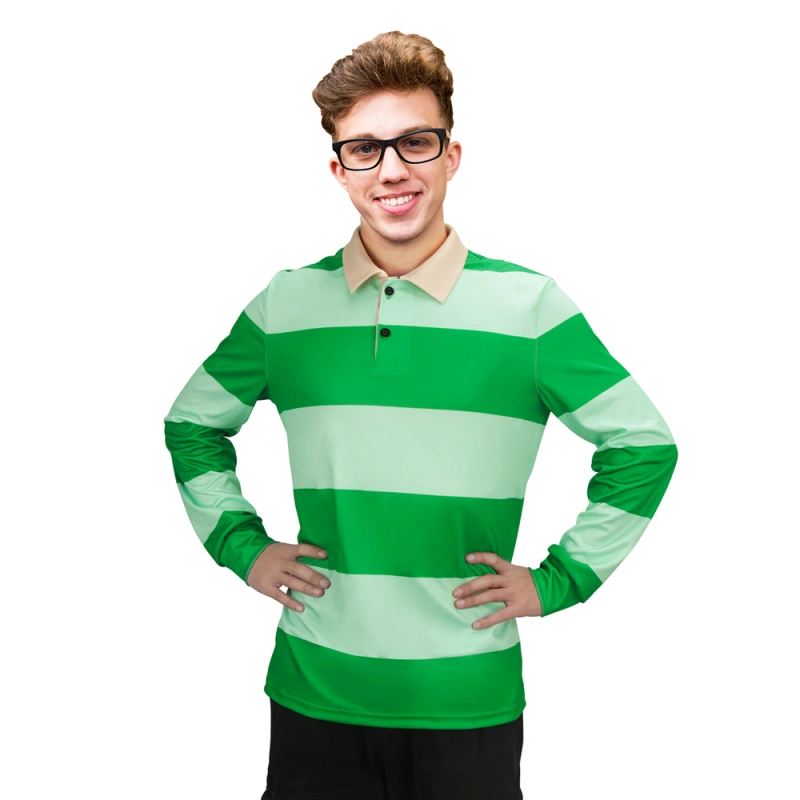 Steve Green Striped Shirt Blue's Clues & You Cosplay Costume In Stock ...