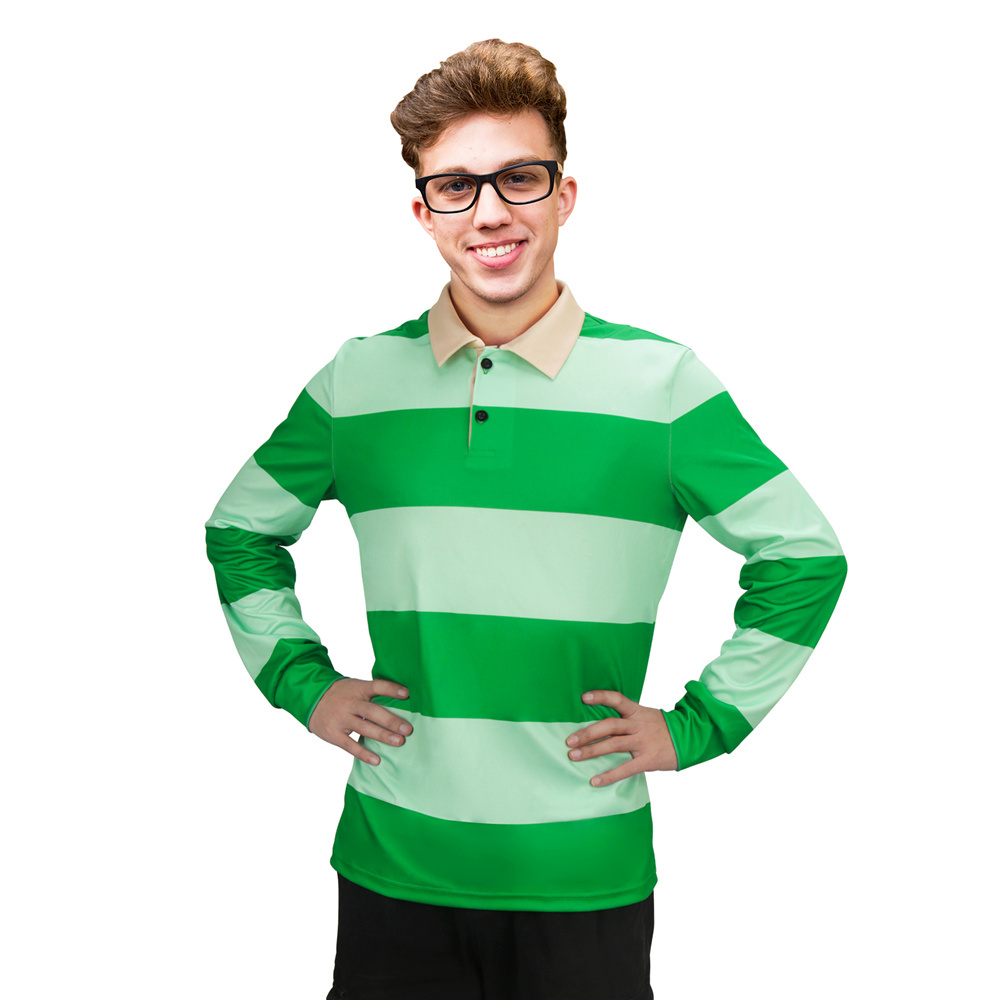 Steve Green Striped Shirt  Blue's Clues & You Cosplay Costume In Stock-Takerlama