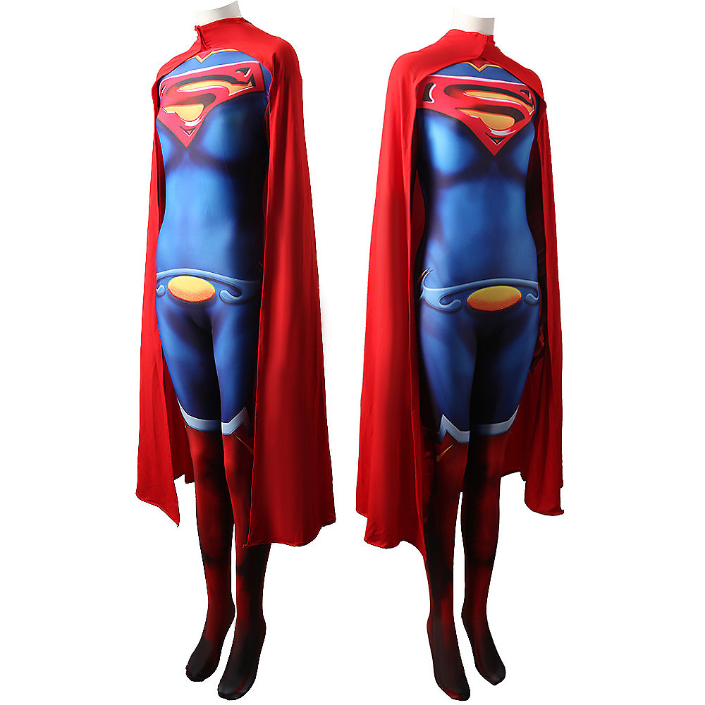 Supergirl Costume Man of Steel Kara Danvers Kara Zor-El Cosplay Bodysuit Women Kids