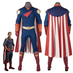 The Homelander John Costume The Boys Cosplay Jumpsuit Cloak Boots ( In Stock)