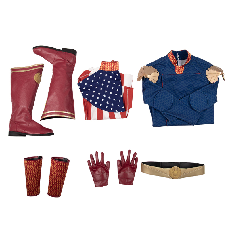 The Homelander John Costume The Boys Cosplay Jumpsuit Cloak Boots ( In Stock)