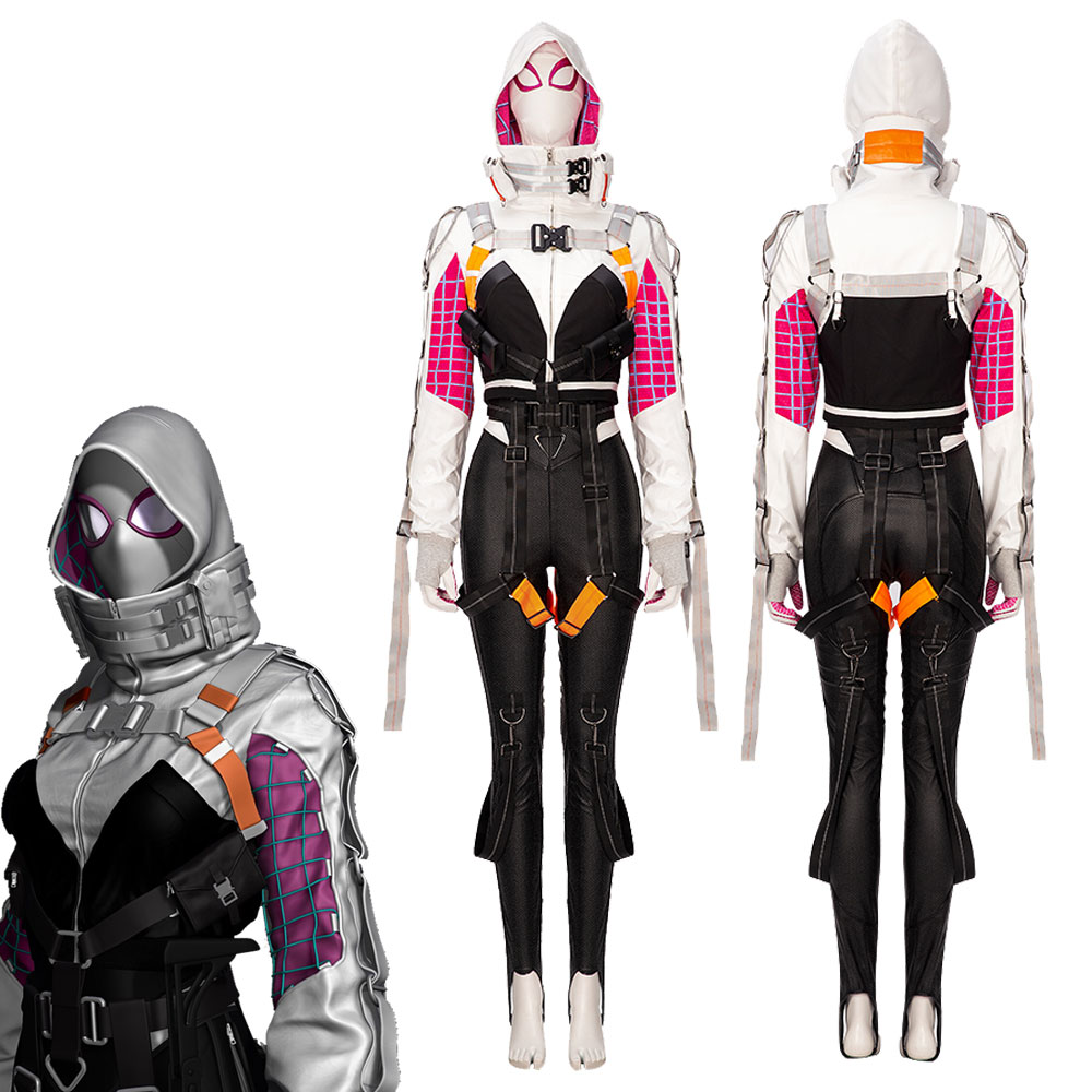 Spider-Woman Halloween Cosplay Costume Ghost Spider Spider Gwen Tech Wear -Takerlama