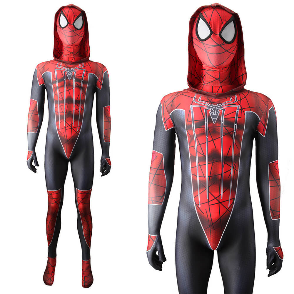 The Amazing Spiderman Costume Mask Superhero Cosplay Jumpsuit Bodysuit Kids Men-Takerlama