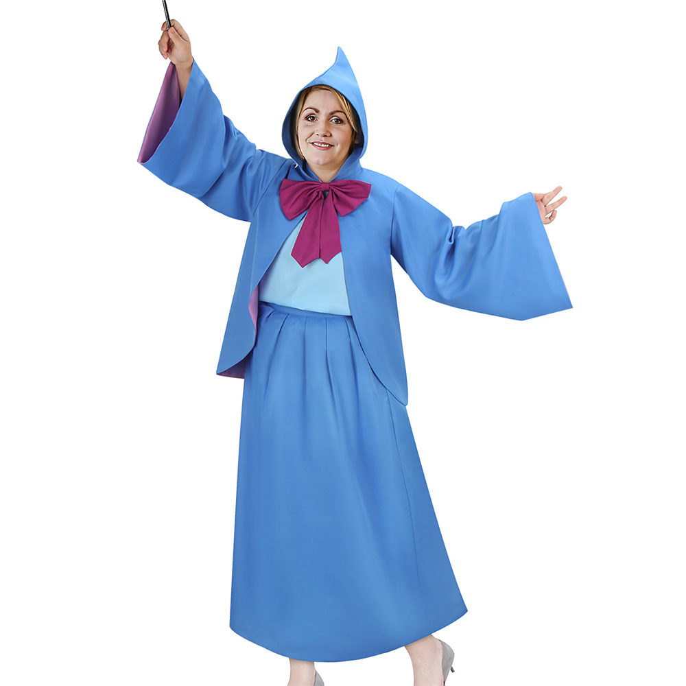 Women Cinderella Fairy Godmother Halloween Costume Outfits Takerlama