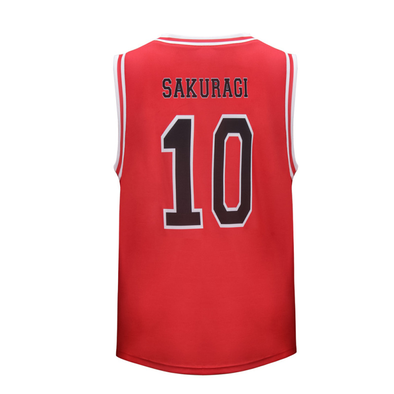 Slam Dunk Jersey Shohoku 10 Hanamichi Sakuragi Cosplay T-Shirt