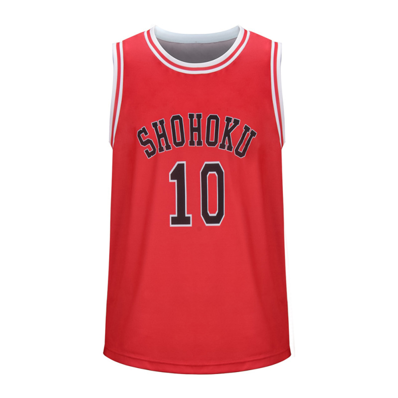 Slam Dunk Jersey Shohoku 10 Hanamichi Sakuragi Cosplay T-Shirt