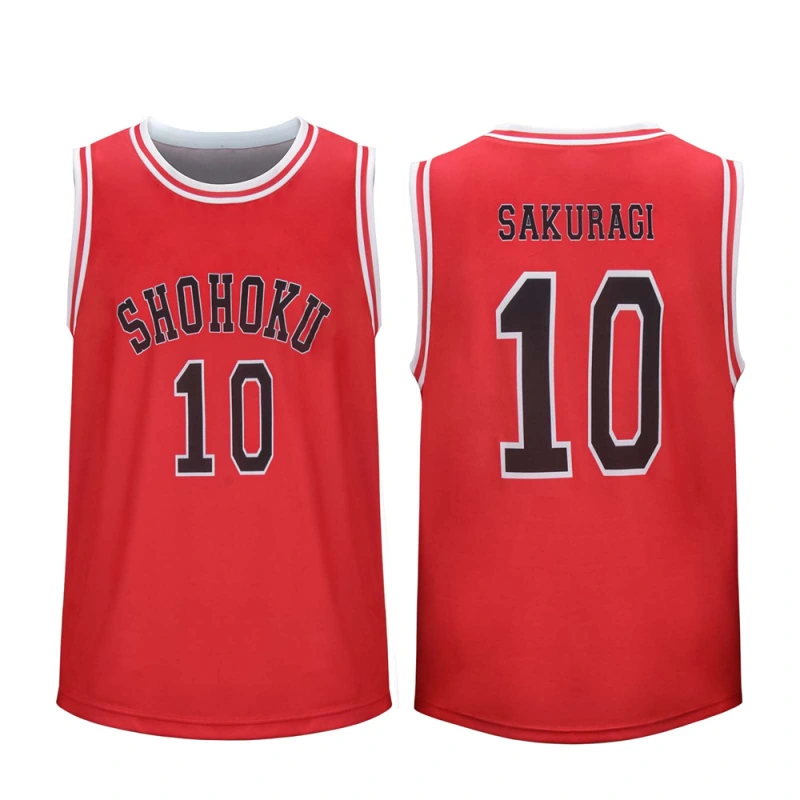 Slam Dunk Jersey Shohoku 10 Hanamichi Sakuragi Cosplay T-Shirt