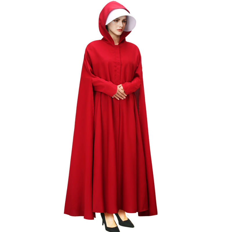 The Handmaid's Tale Offred Halloween Costume Season 5 Cosplay Cloak with Hat In Stock-Takerlama