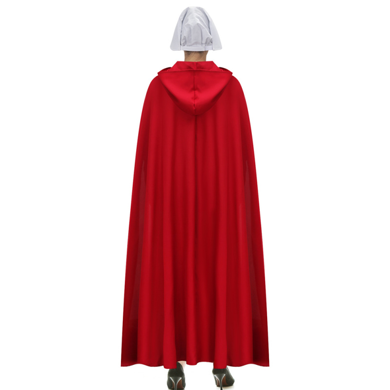 The Handmaid's Tale Offred Halloween Costume Season 5 Cosplay Cloak with Hat In Stock-Takerlama