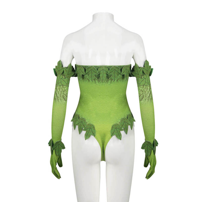 Poison Ivy Halloween Costume DC Villains Green Cosplay Jumpsuit Gloves (Ready To Ship)