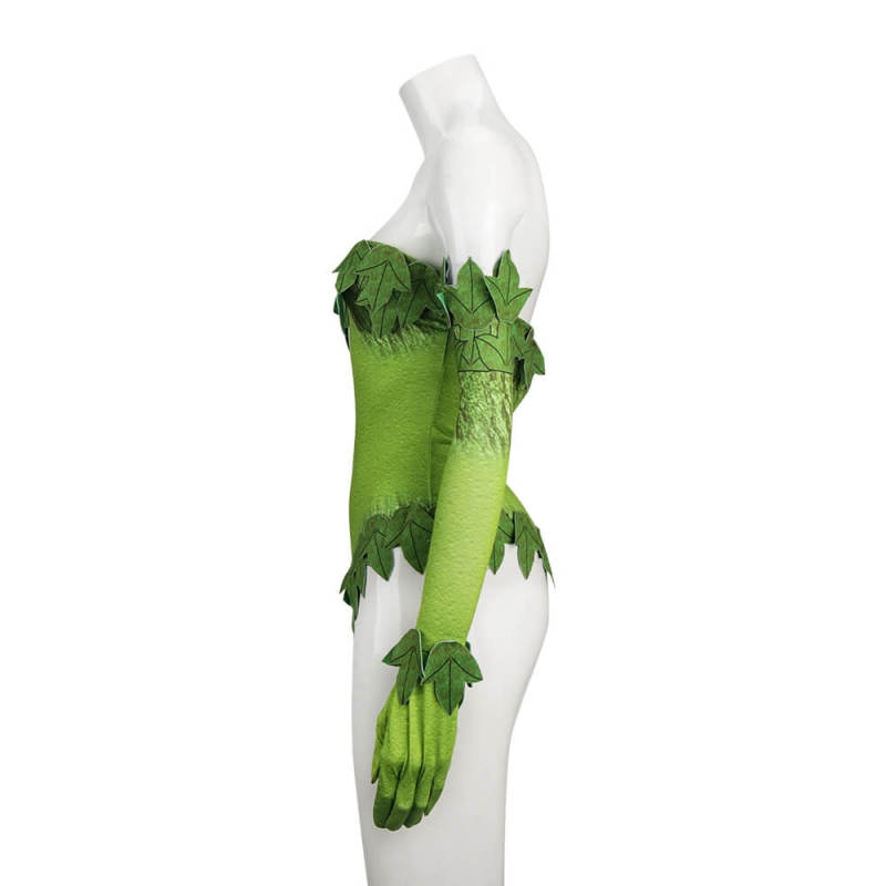 Poison Ivy Halloween Costume DC Villains Green Cosplay Jumpsuit Gloves (Ready To Ship)