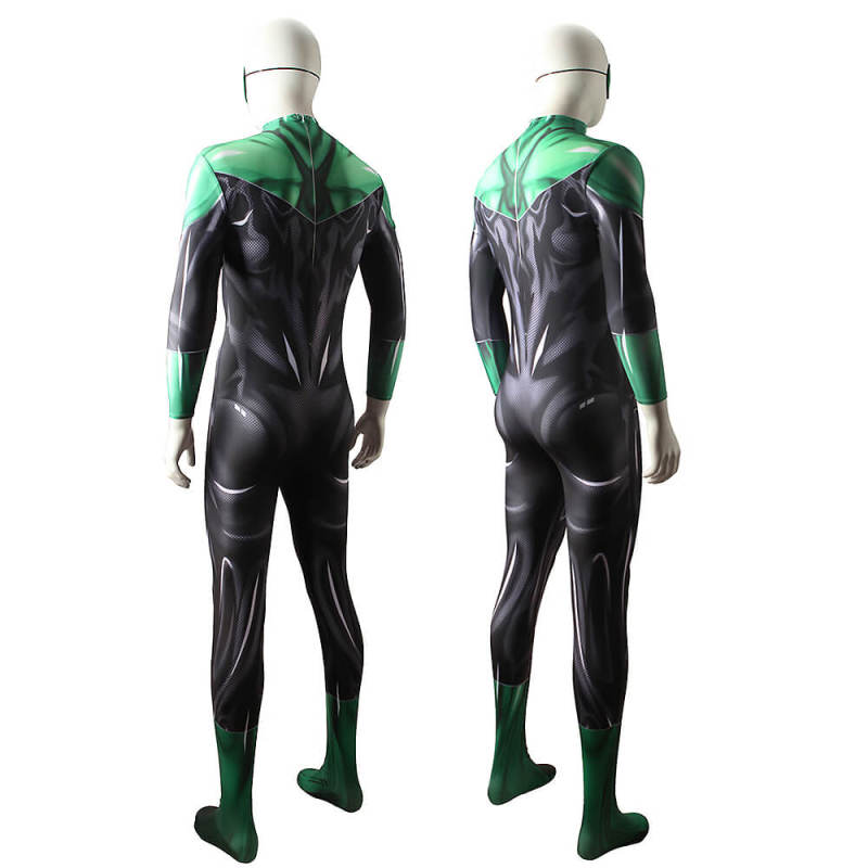 Green Lantern Costume DC Superhero Cosplay Jumpsuit Adult Kids