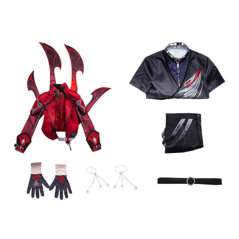 Genshin impact Diluc Cosplay Costume Red Dead of Night Outfits In Stock Takerlama