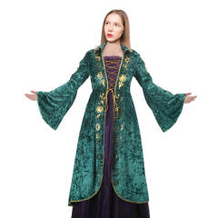 Hocus Pocus Halloween Costume Winifred Sanderson Cosplay Dress（In Stock）