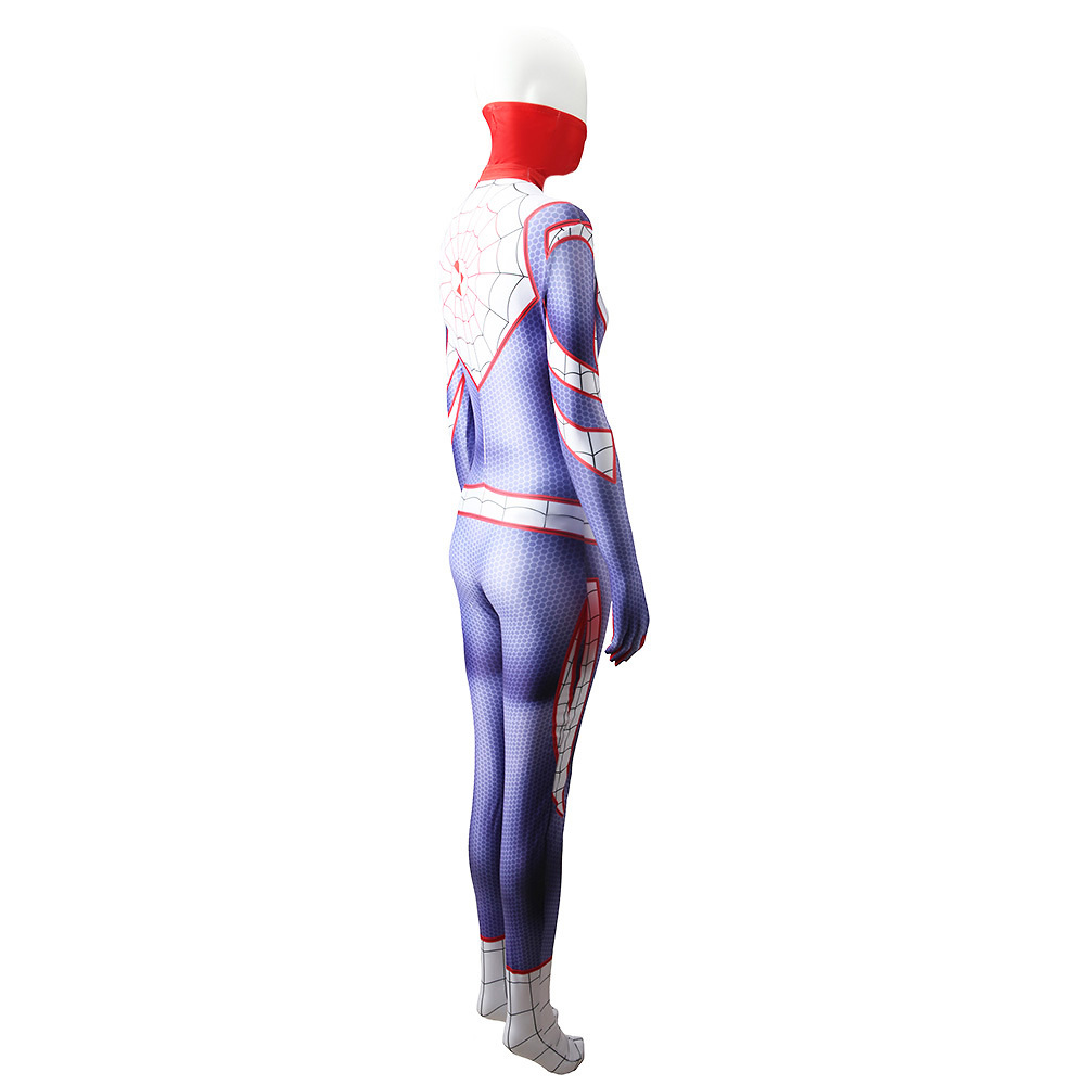 Cindy Moon Silk Cosplay Costume Spider Woman Jumpsuit for Adults Kids