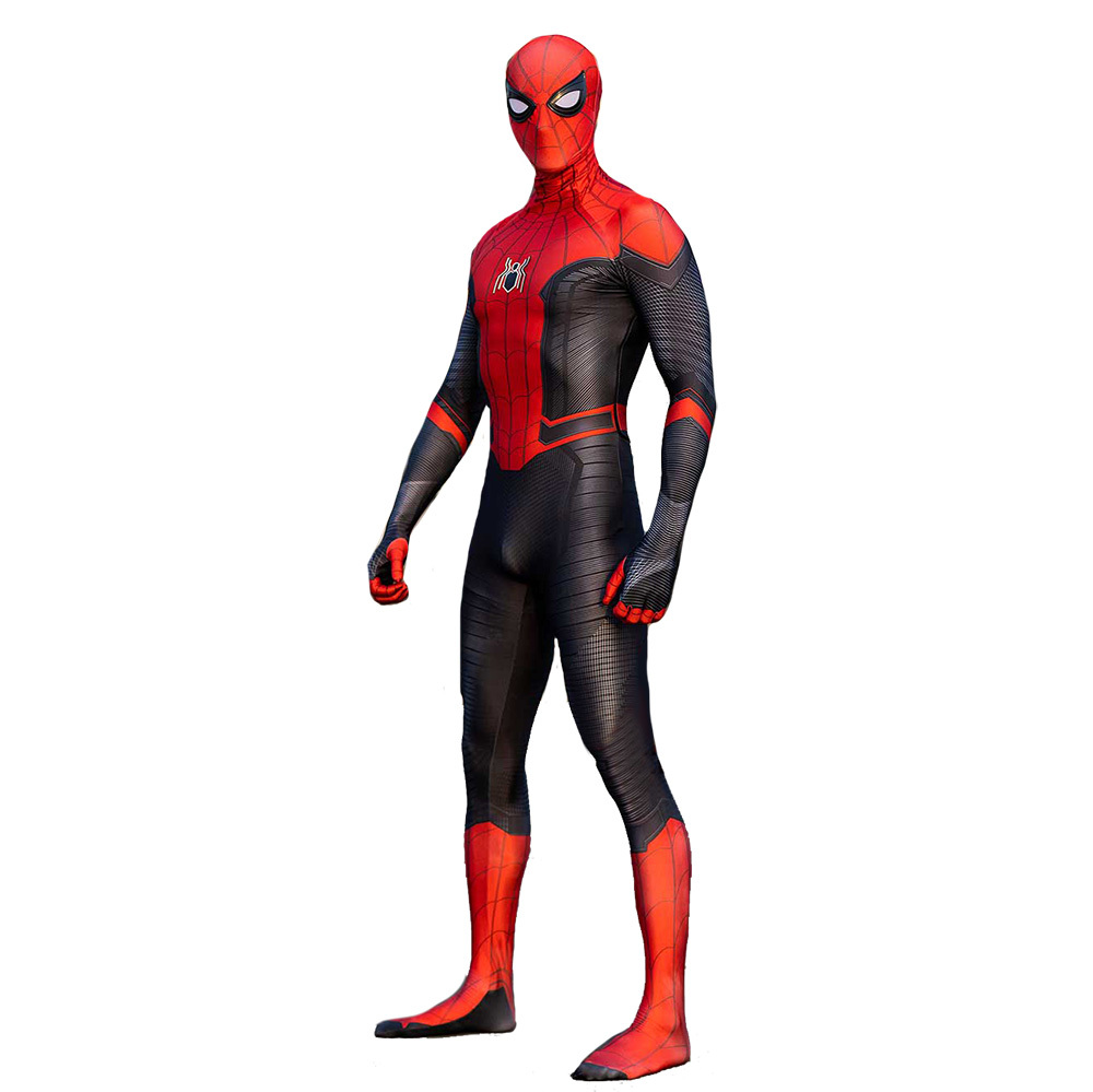 Spiderman Far From Home Costume Tom Holland Superhero Peter Parker Cosplay Jumpsuit