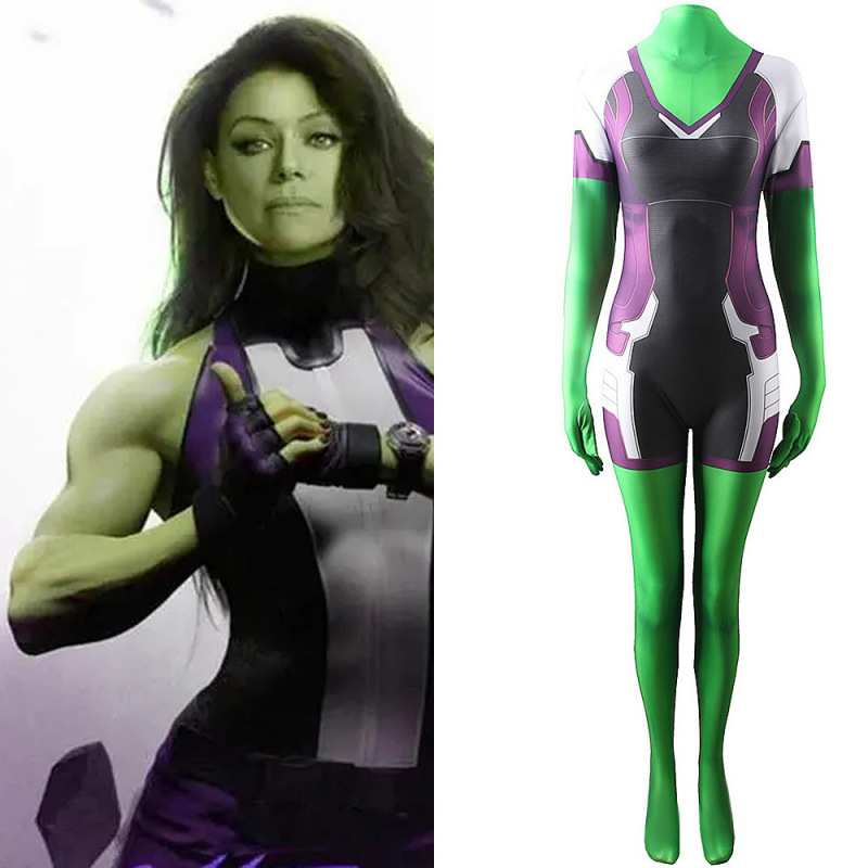 She-Hulk Costume Halloween Jennifer Walters Cosplay Jumpsuit