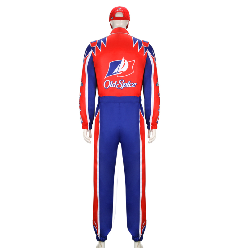 Cal Naughton Jr Jumpsuit Cap Old Spice John C Reilly Racing Suit Talladega Nights the Ballad of Ricky Bobby （Ready To Ship）