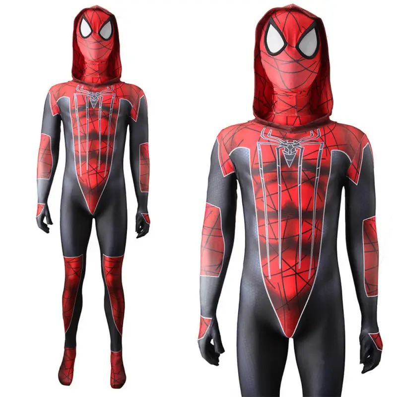 The Amazing Spiderman Costume Mask Superhero Cosplay Jumpsuit Bodysuit Kids  Men-Takerlama