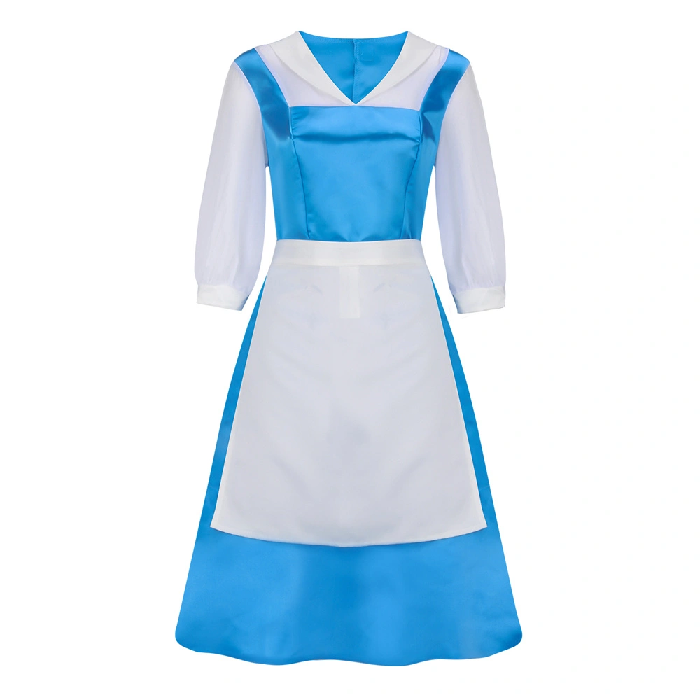 blue dress white apron costume Alice in Wonderland Inspired Dress + Pinafore Apron (MADE TO ORDER) Size 3t main image 1