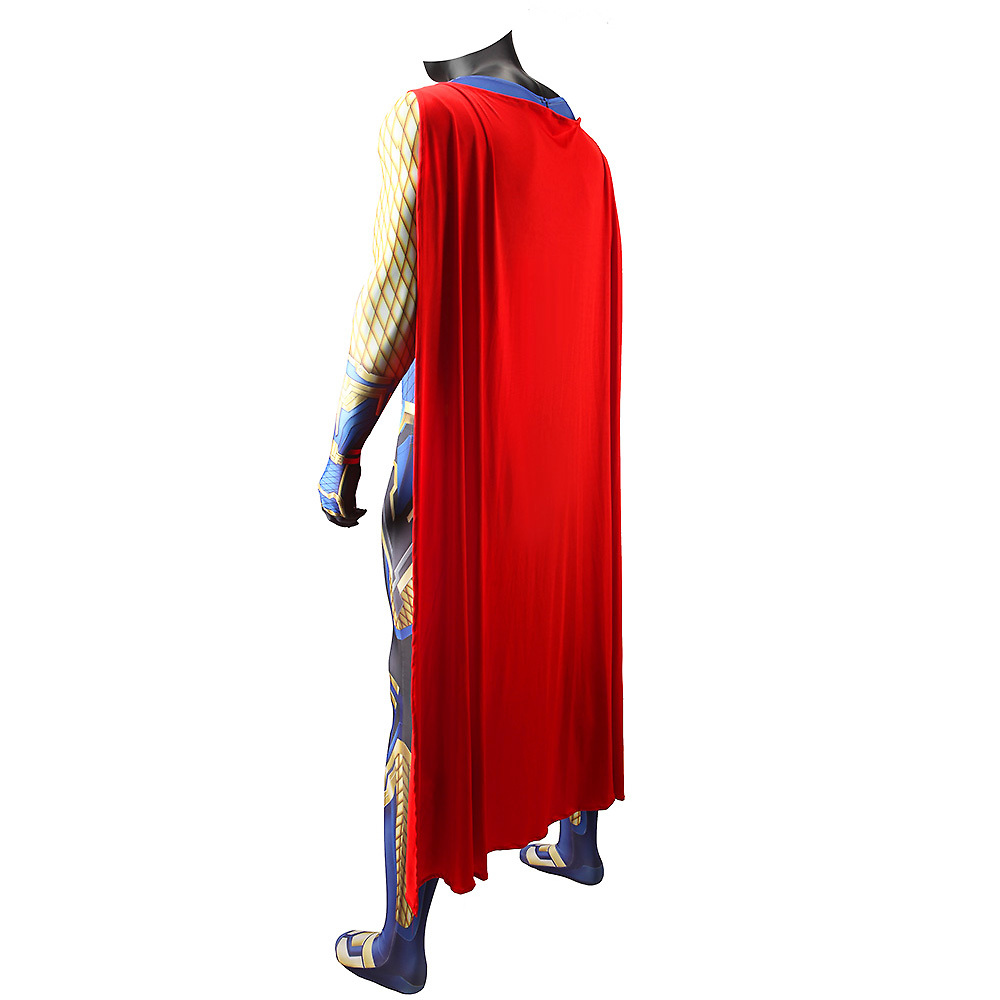 Thor Oddison Halloween Costume Thor 4: Love and Thunder Cosplay Jumpsuit Cape