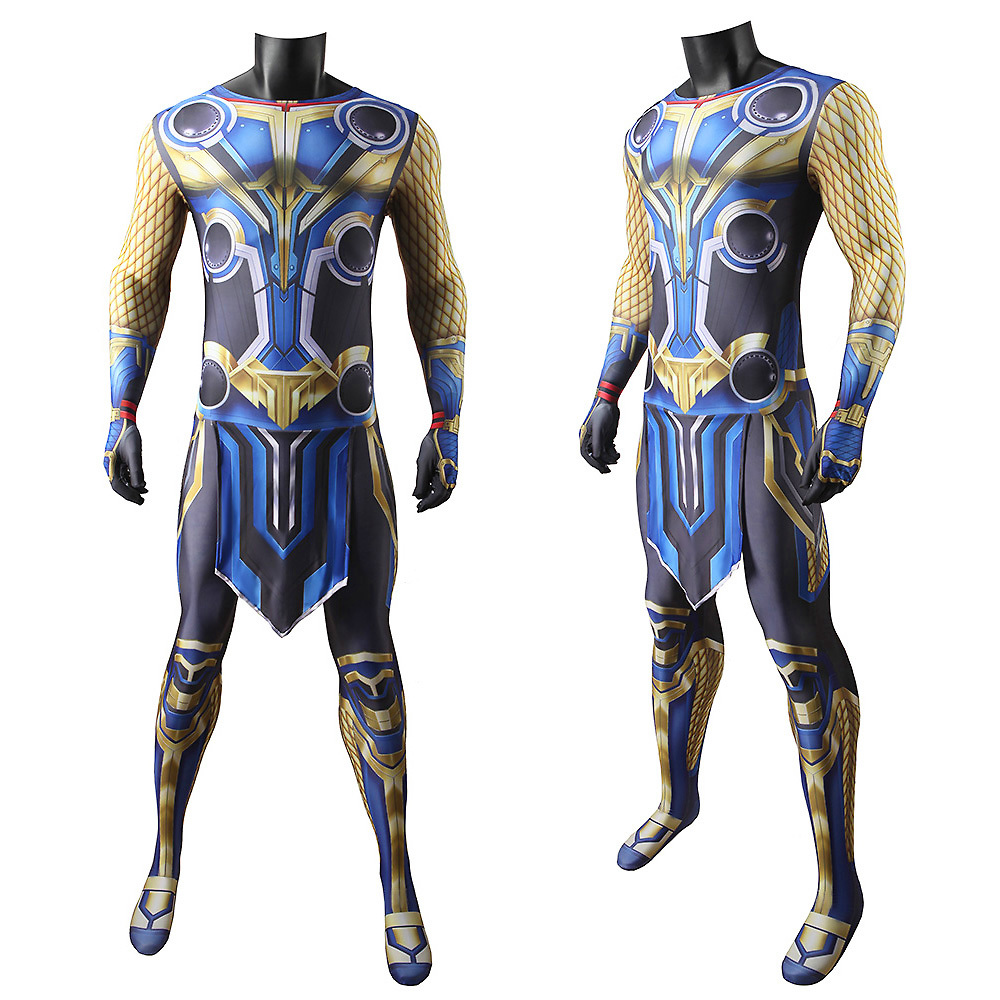 Thor Oddison Halloween Costume Thor 4: Love and Thunder Cosplay Jumpsuit Cape