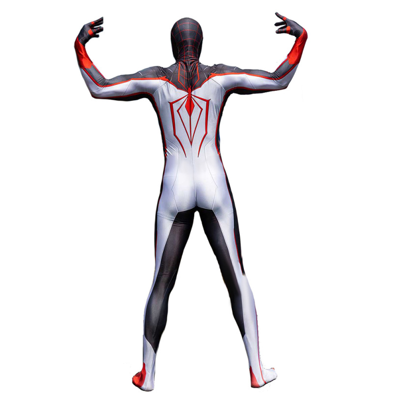 Miles Morales Cosplay Costume White PS5 TRACK Suit Marvel's Spider-Man