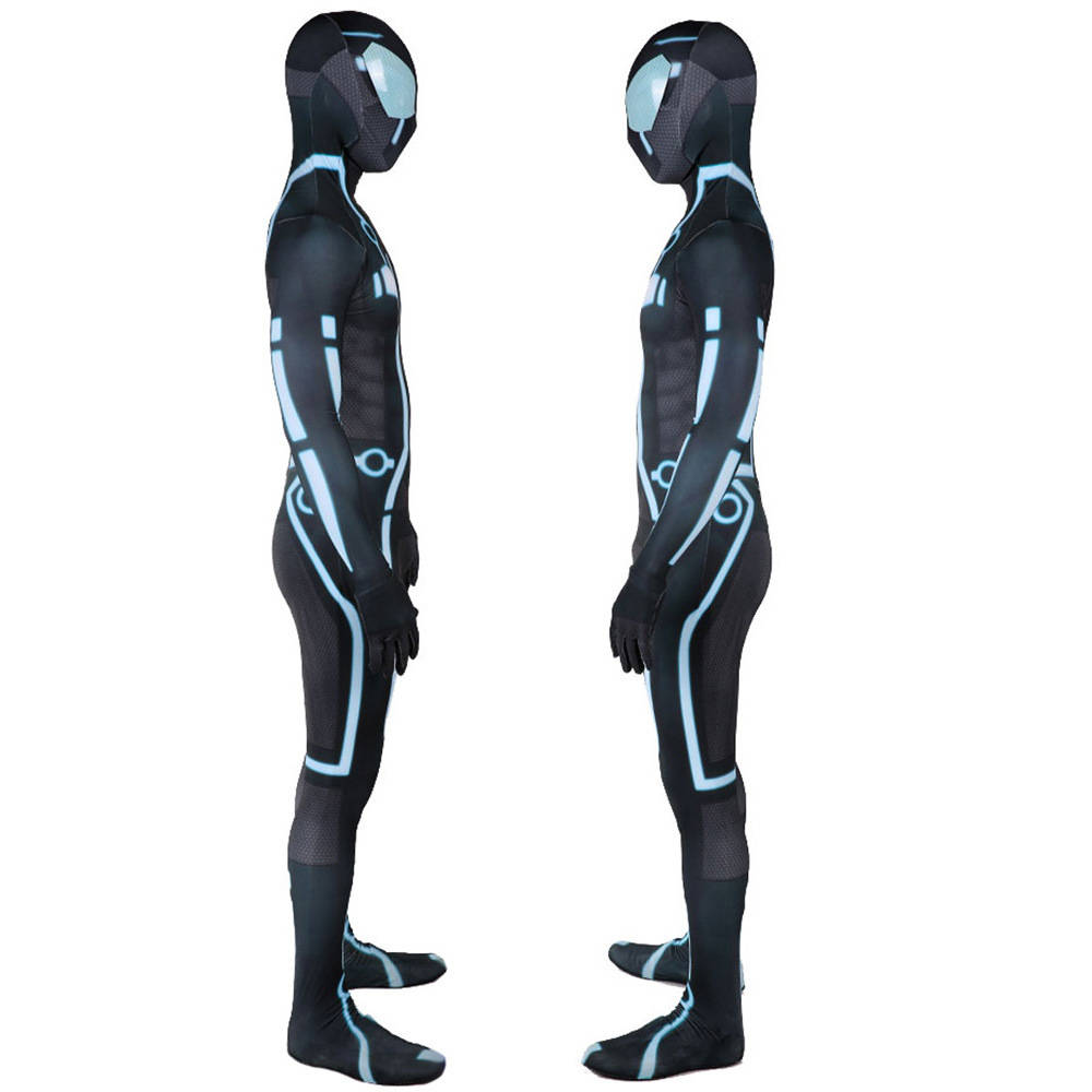 Movie Tron Legacy Sam Flynn Halloween Costume Cosplay Jumpsuit Takerlama