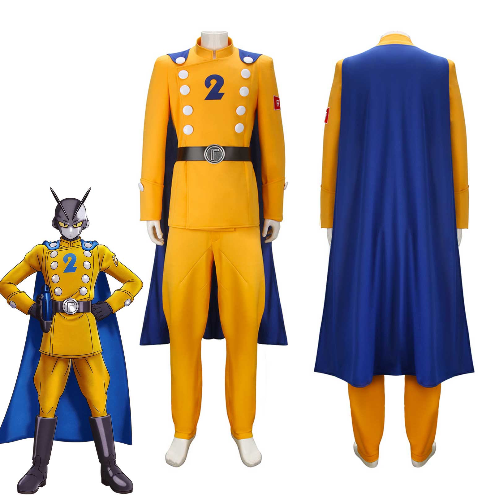 Adults Dragon Ball Super: Super Hero Gamma 2 Halloween Costume Cloak -Takerlama