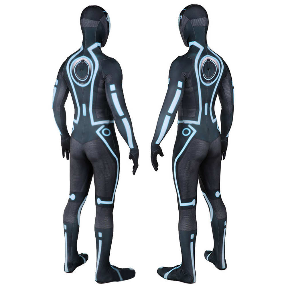 Movie Tron Legacy Sam Flynn Halloween Costume Cosplay Jumpsuit Takerlama