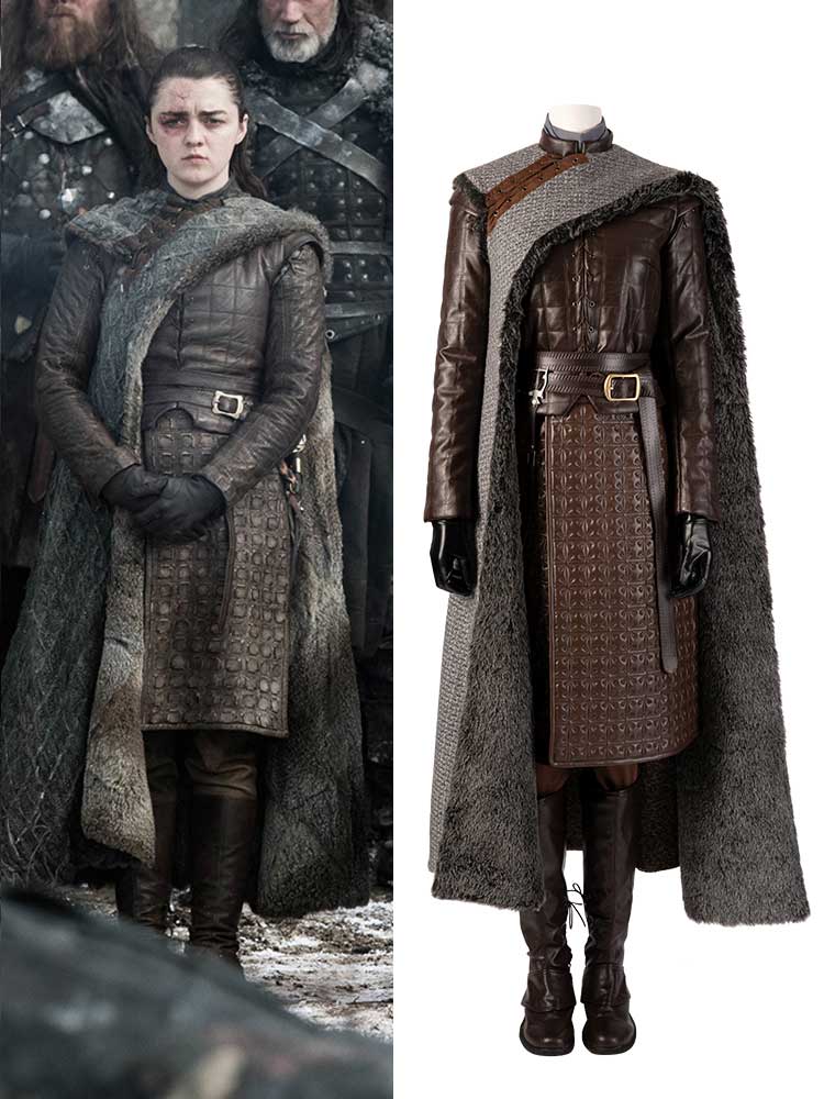 Game Of Thrones 8 Arya Stark Cosplay Costume Full Set Outfits Takerlama