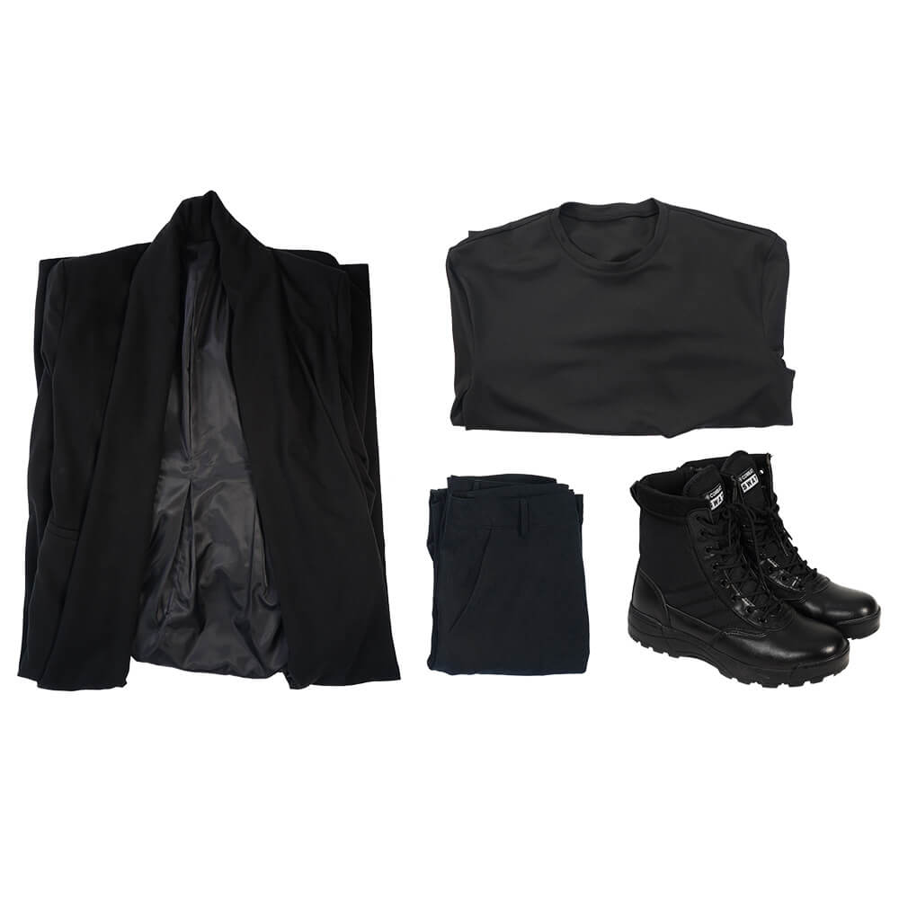 The Sandman  Dream Halloween Costume Morpheus Black Cosplay Outfits Boots-Takerlama