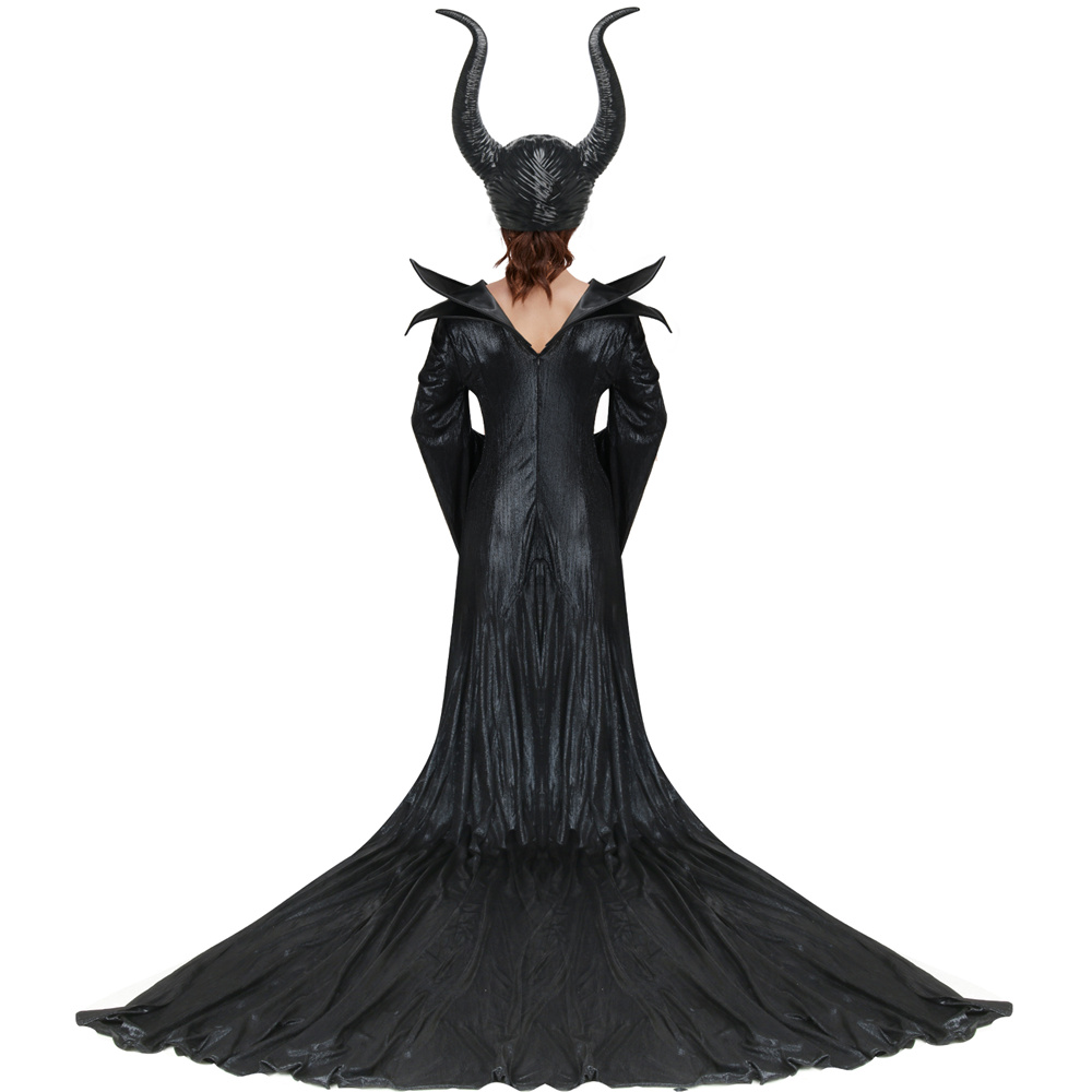 Maleficent 2 Black Cosplay Dress Mistress of Evil Angelina Jolie Halloween Costume-Takerlama