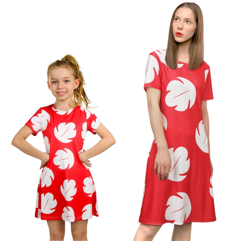 Lilo & Stitch Costume Lilo Pelekai Cosplay Dress Kids Adults Takerlama(Ready To Ship)