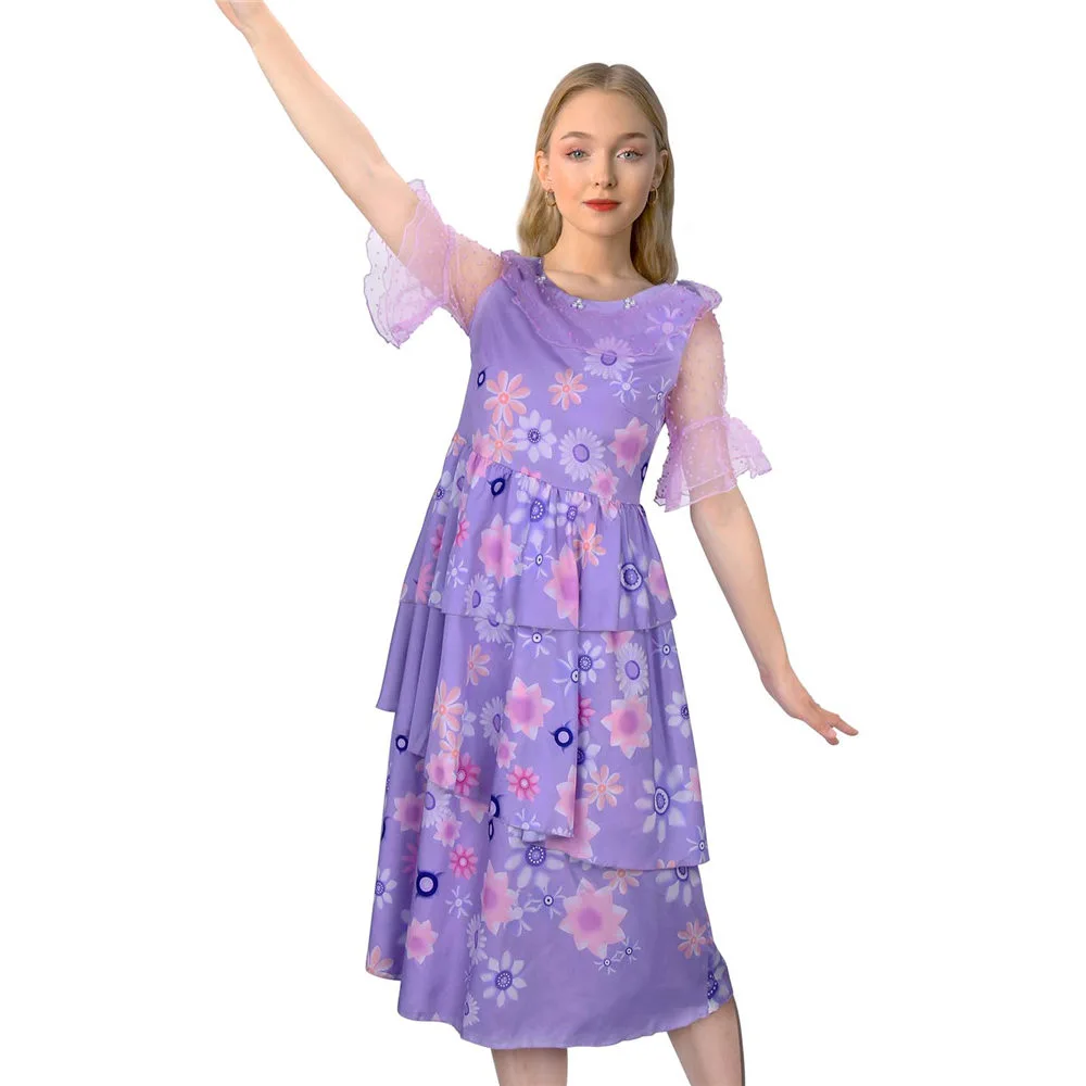 fitted lace wedding dress Disney Encanto Isabela Madrigal Kids Dress Cosplay Costumes For Sales   Cosplay Clans