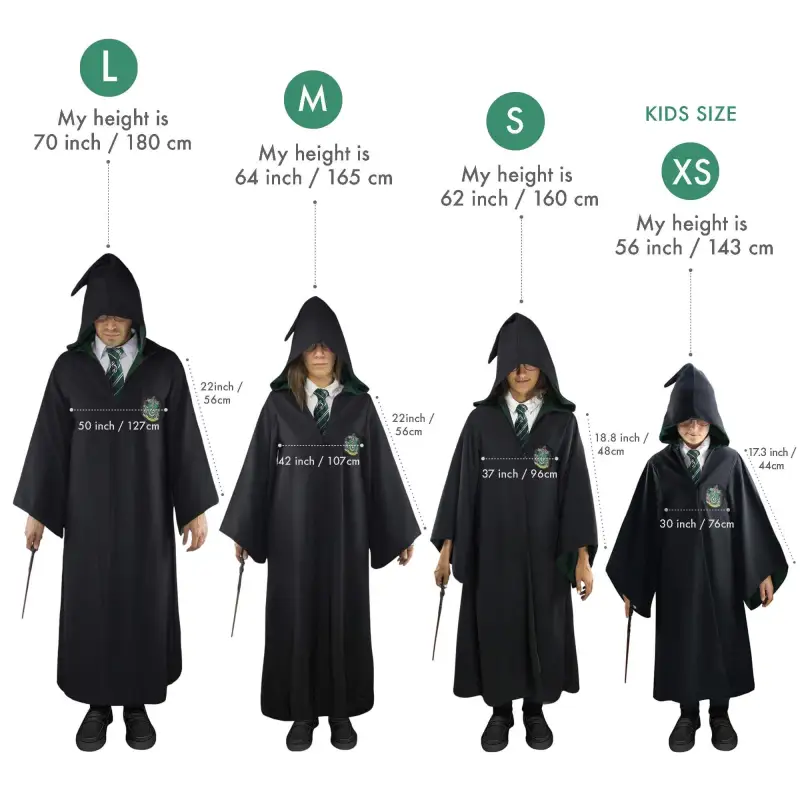 Kids Harry Potter Halloween Costume Hogwarts Gryffindor Hufflepuff Ravenclaw Slytherin Robe with Tie (without shirt) In Stock Takerlama