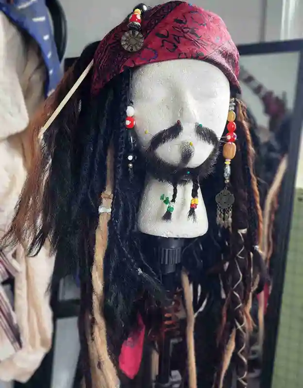 Pirates of The Caribbean Pirate Captain Halloween Cosplay Wig