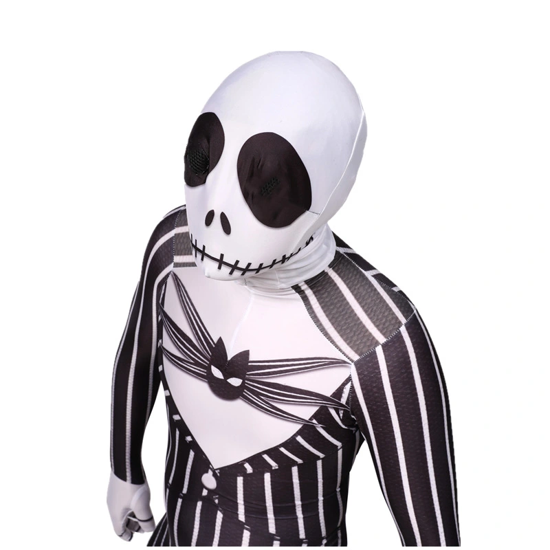 Jack Skellington Halloween Costume Pumpkin King Jumpsuit Mask The Nightmare Before Christmas 