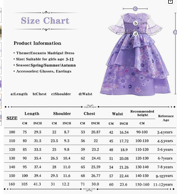 Disney Encanto Isabela Madrigal Cosplay Dress Kids (Ready to Ship)