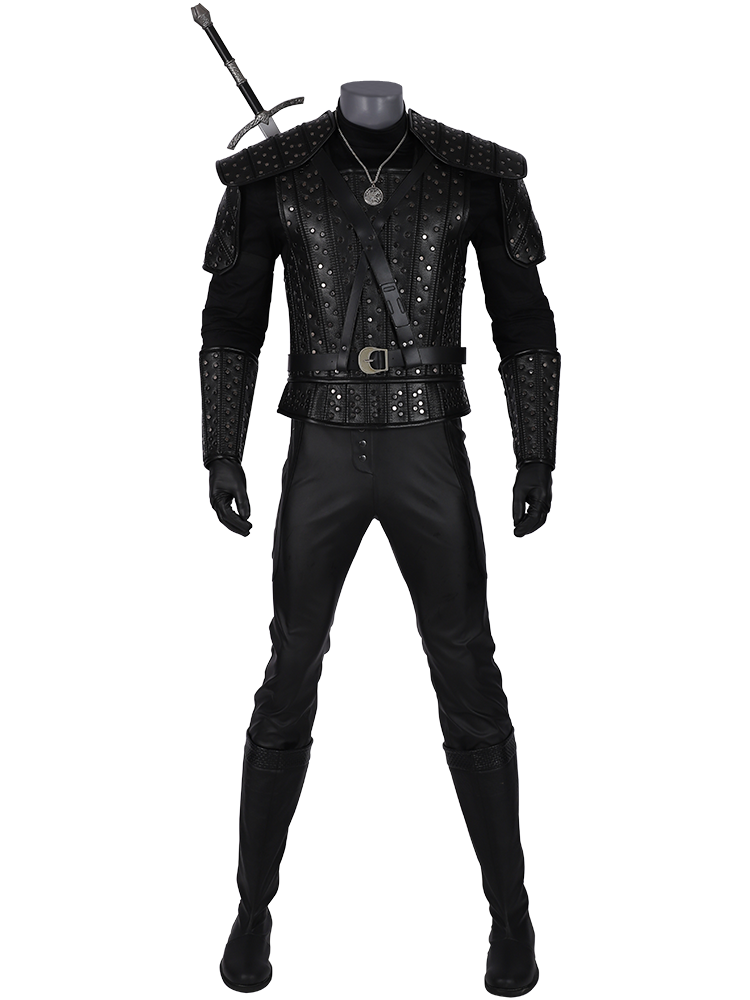 The Witcher 3 Cavill Geralt of Rivia Halloween Cosplay Costume Takerlama