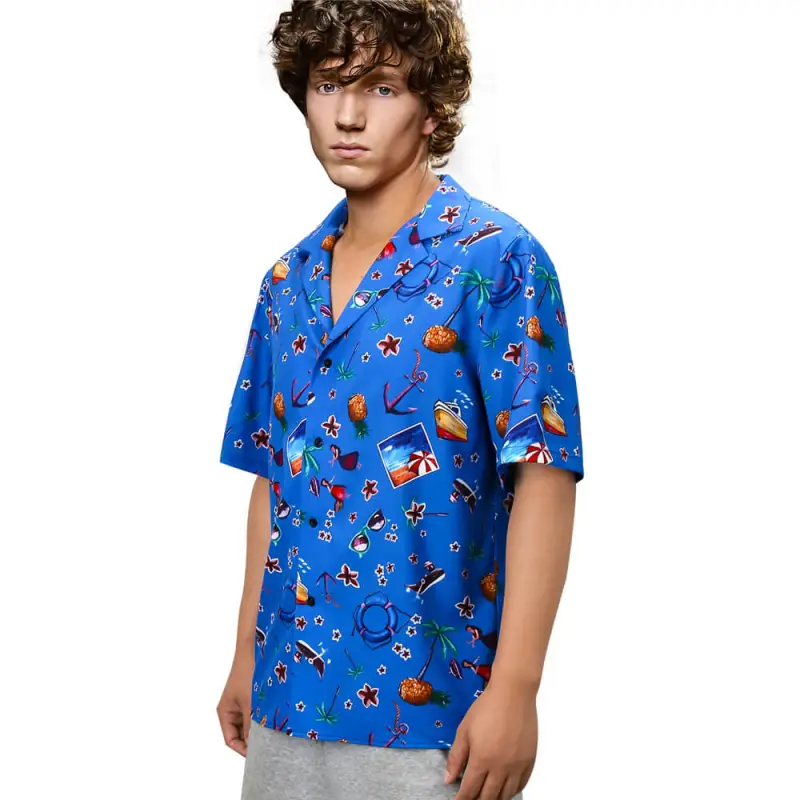 Weird: The Al Yankovic Story Costume Blue Cosplay Shirt