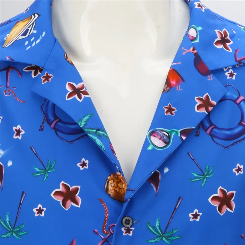 Weird: The Al Yankovic Story Costume Blue Cosplay Shirt