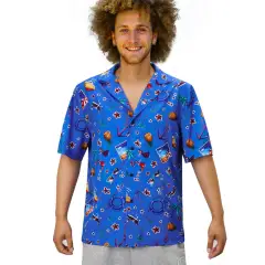 Weird: The Al Yankovic Story Costume Blue Cosplay Shirt