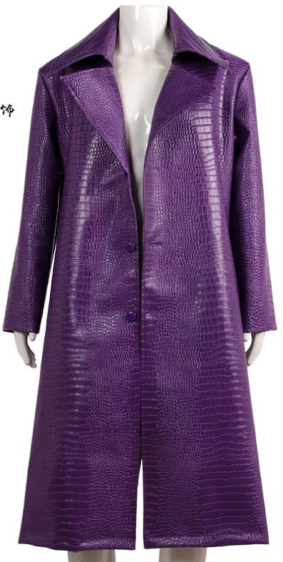 Jared Leto Joker Purple Jacket Suicide Squad Purple Long Cosplay Coat