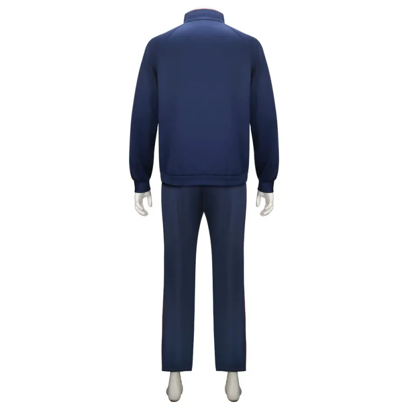 Ted Lasso Jacket Pants Hat Richmond AFC Cosplay Costume Jason Sudeikis Track Blue Jacket Pants (Ready To Ship) Takerlama