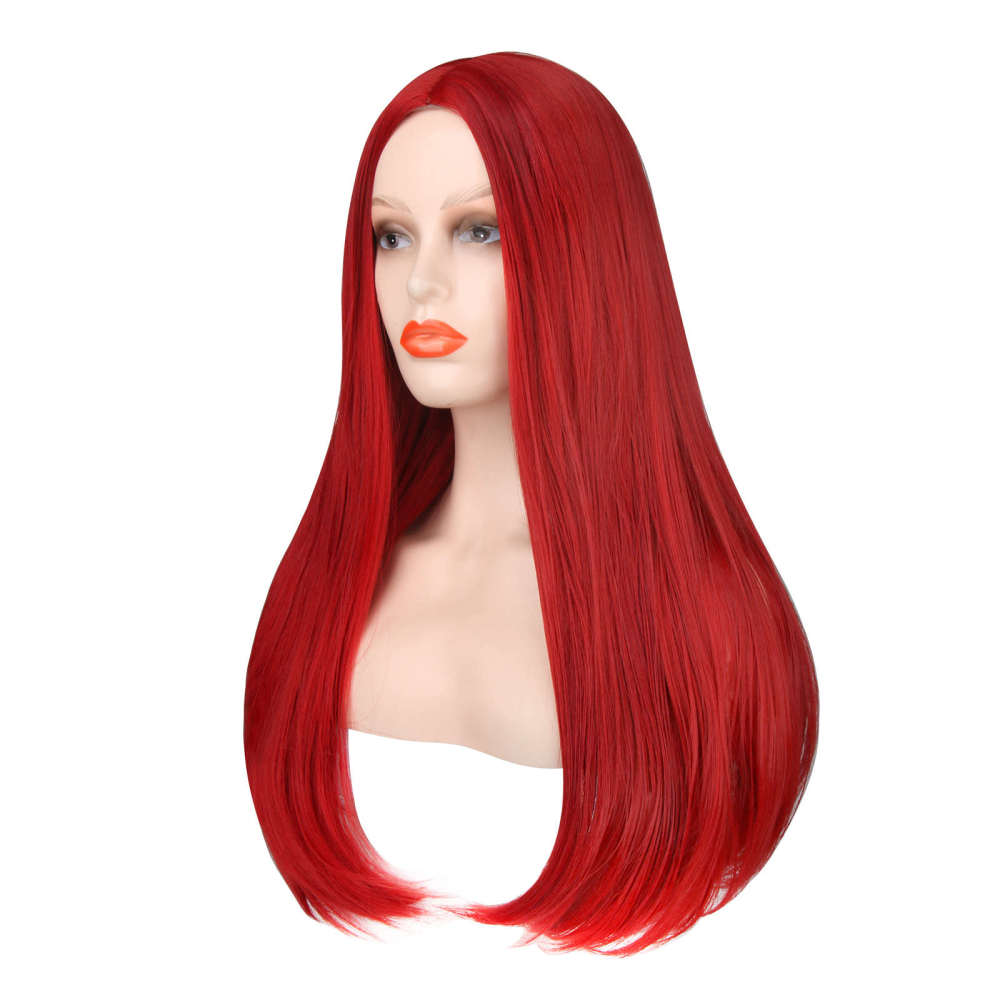 Sally Face Wig Halloween Sally Costume Straight Red Hair